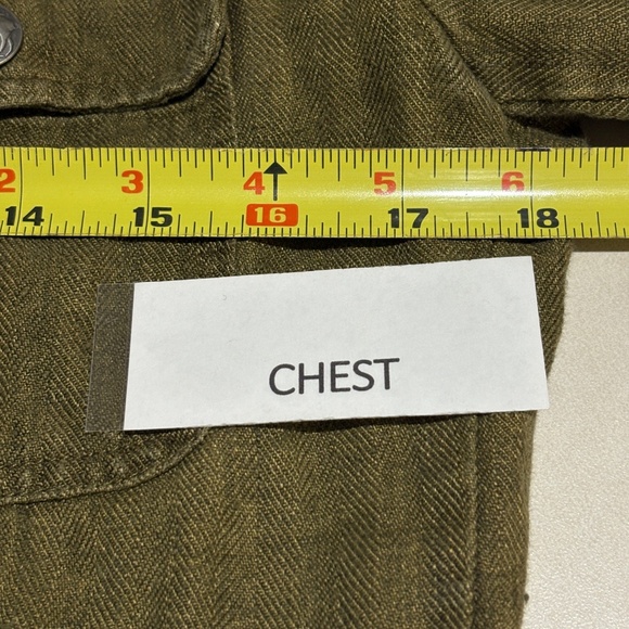 Lauren Ralph Lauren Women 100%  Linen Button Jacket Sz 14W Nature Beach Military - Picture 6 of 10